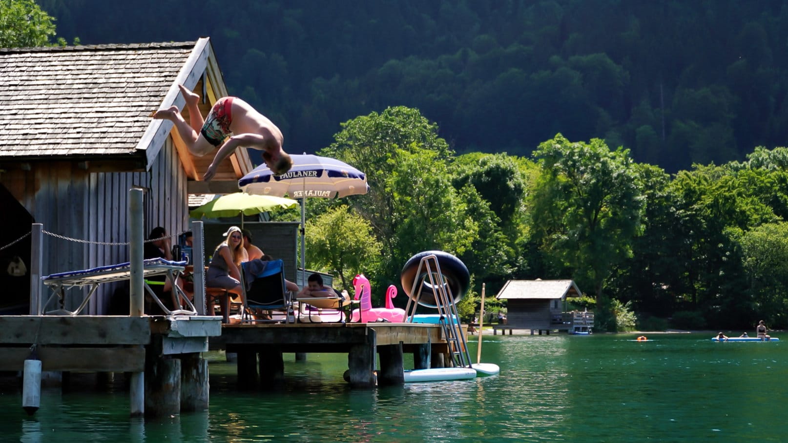 Life is good at the Beach Schild am Bootshaus